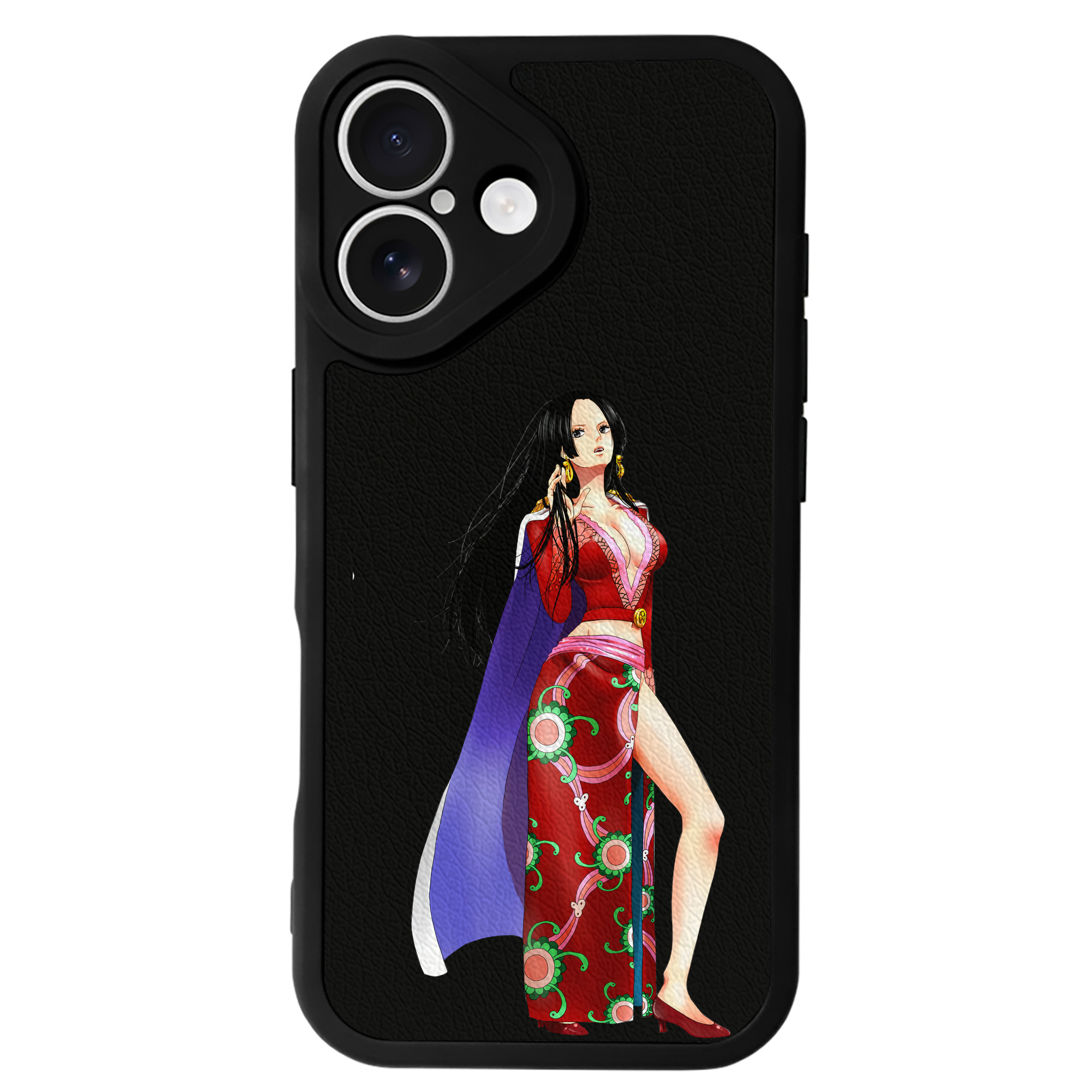 （画像用） ワンピース ボア・ハンコック ONE PIECE Boa·Hancock 【iPhone 16シリーズ対応】シリコンスマホケース（レザー調） 材質：シリコン